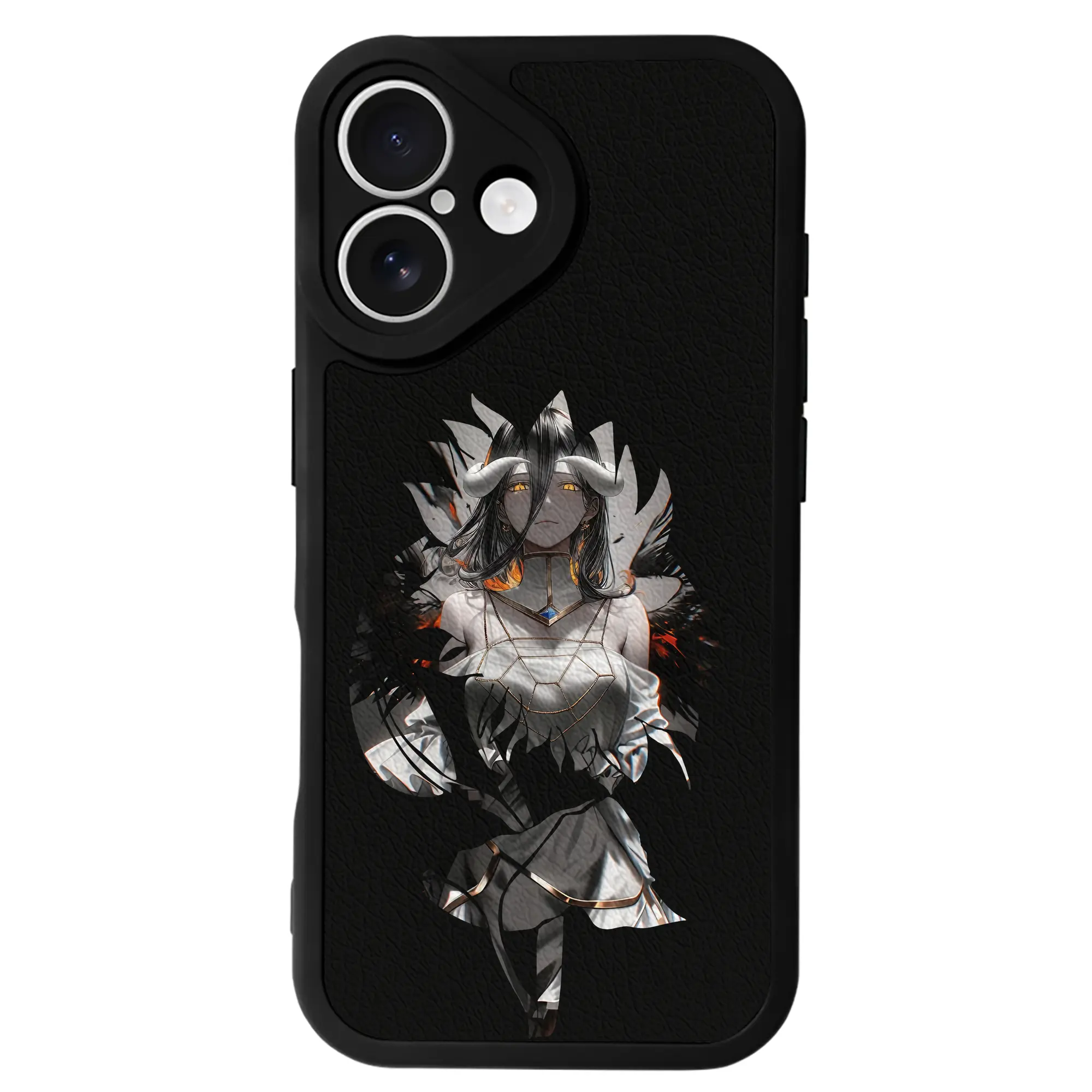 オーバーロード グッズ アルベド - IPhone 16シリーズ対応 ・ シリコンスマホケース ・ レザー調 ・ 高精度フィット ・ 耐衝撃 ・ ワイヤレス充電対応 ・ 精密カット